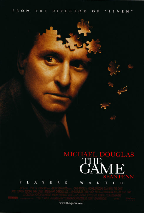 the game 1997 one sheet poster rolled